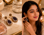 Deep Plum Natural Stone Earring