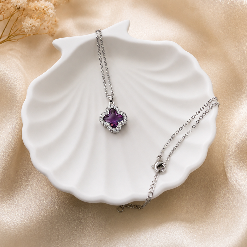 Amethyst Clover Pendant