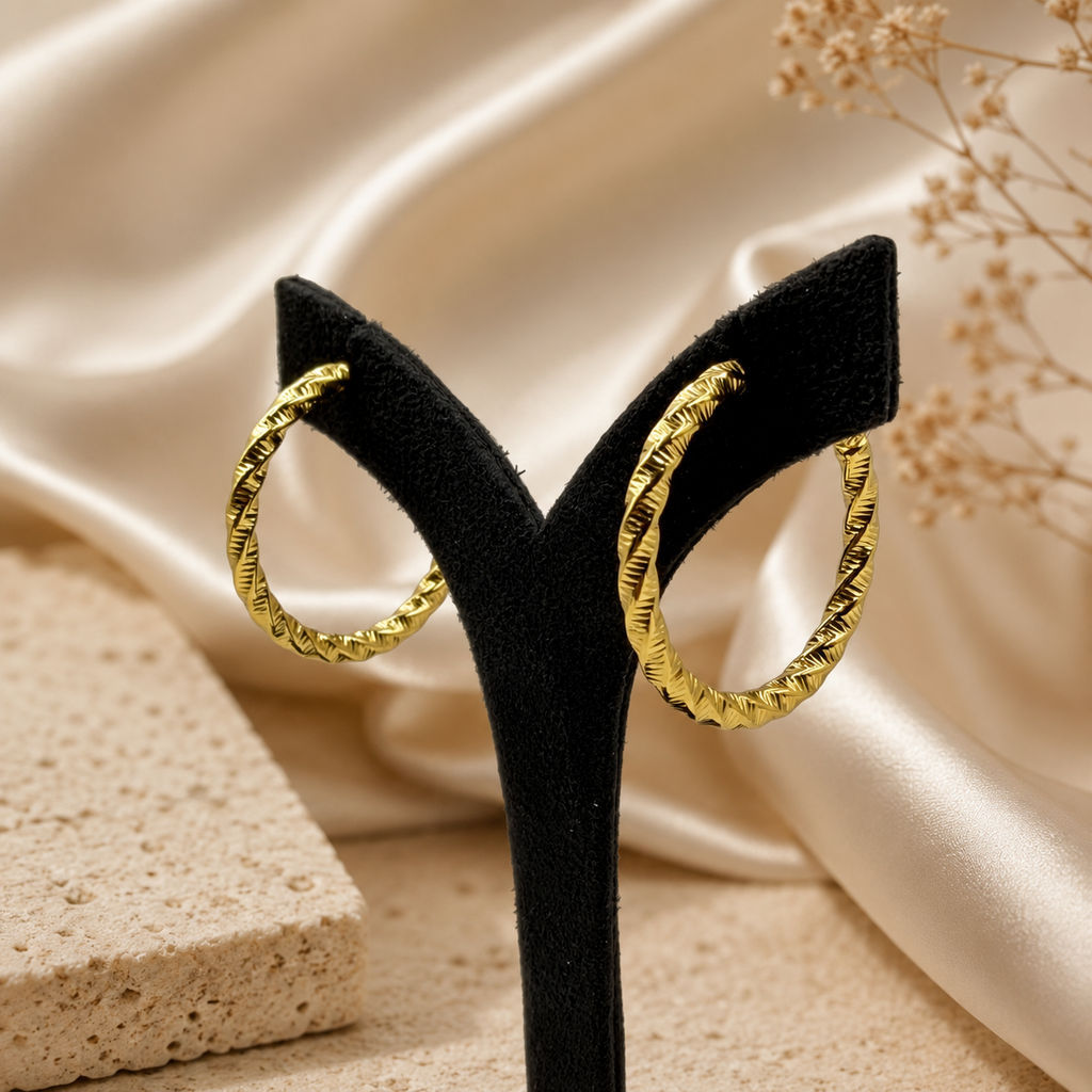 Signature Textured Hoops