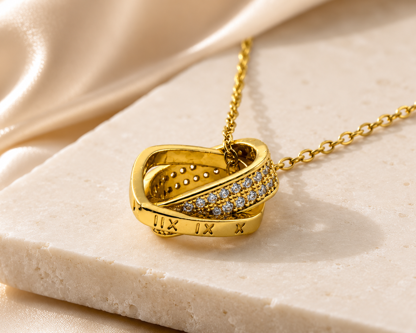 Gold Infinity Loop Necklace