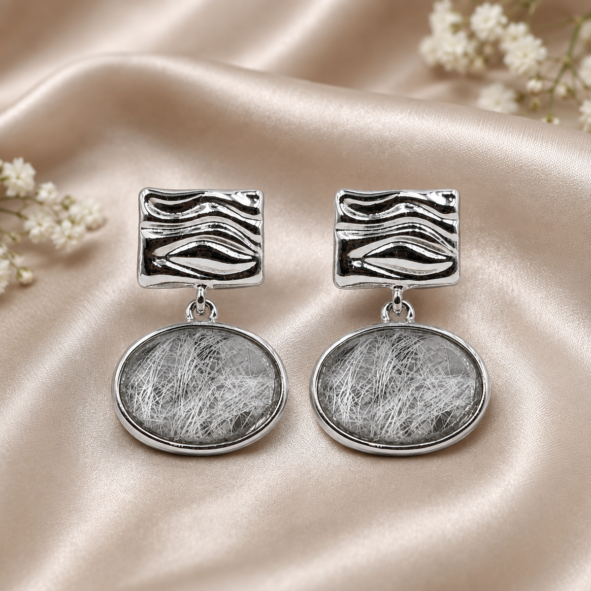 Textured Drop Earrings
