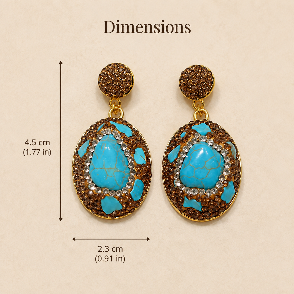 Turquoise Natural Stone Earring