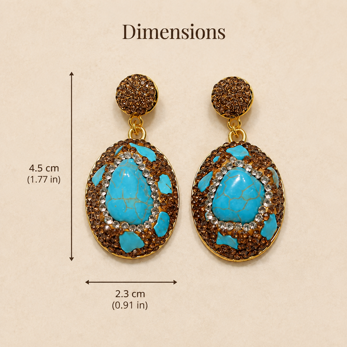 Turquoise Natural Stone Earring