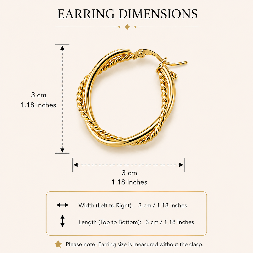 Auric Twist Hoop