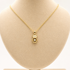 Golden Teddy Charm Necklace