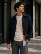 Orange & white Crossbody Phone Lanyard