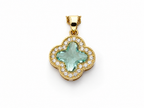 Pistachio Clover Pendant Necklace