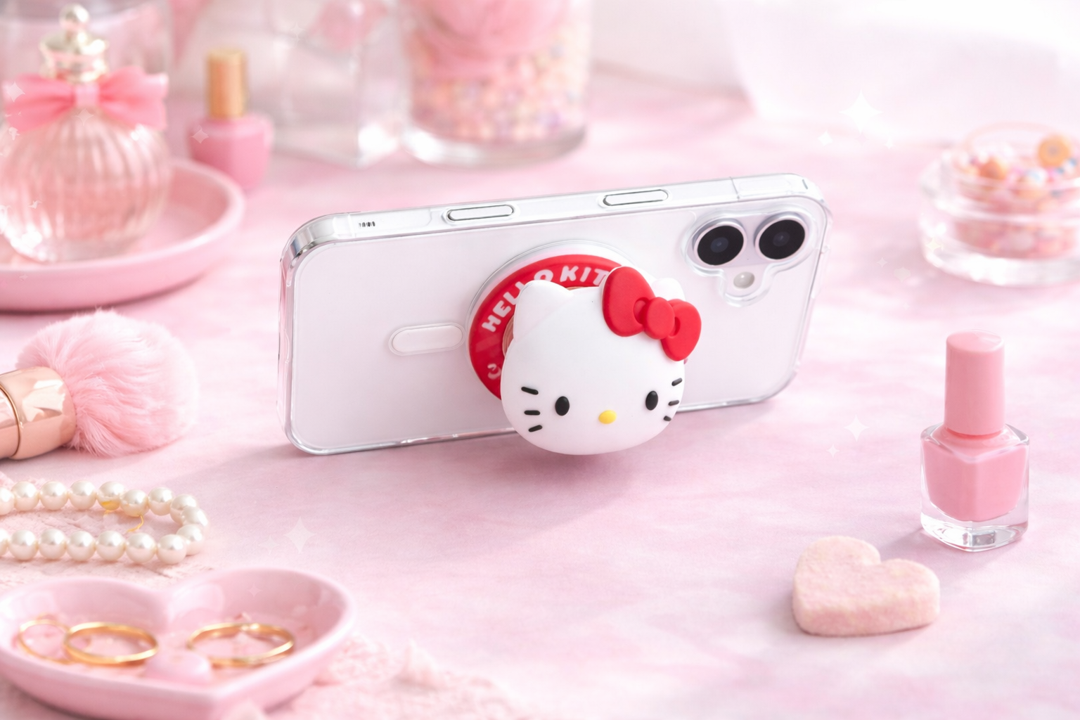 Hello Kitty -White - Magnetic Grip & stand (Hello Kitty Series)