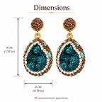 Green Natural Stone Drop Earring