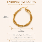 Lustre Twist Hoops