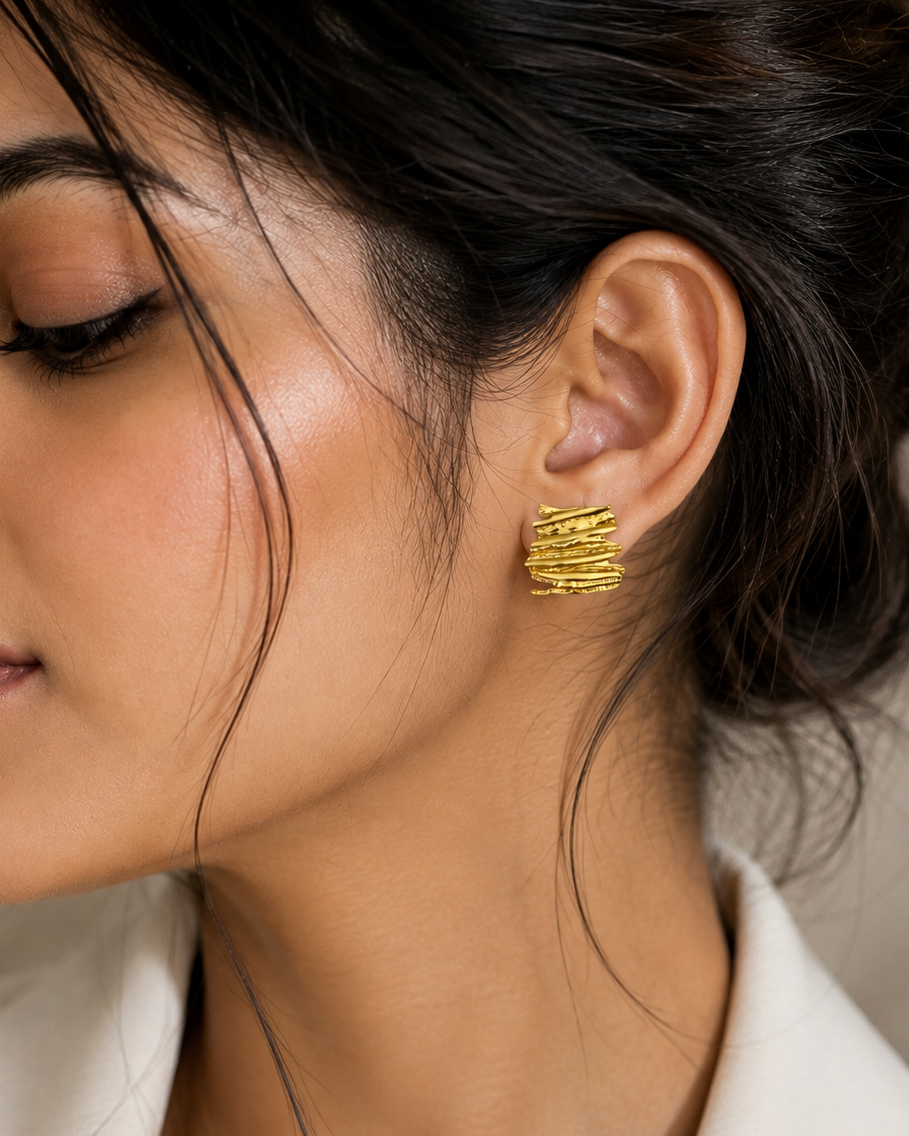 Textured Layered Earrings