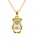Golden Teddy Charm Necklace
