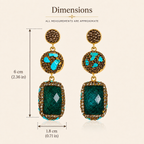 Emerald Green Natural Stone Earring