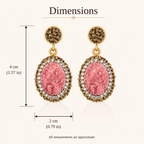 Pale Pink Natural Stone Drop Earring