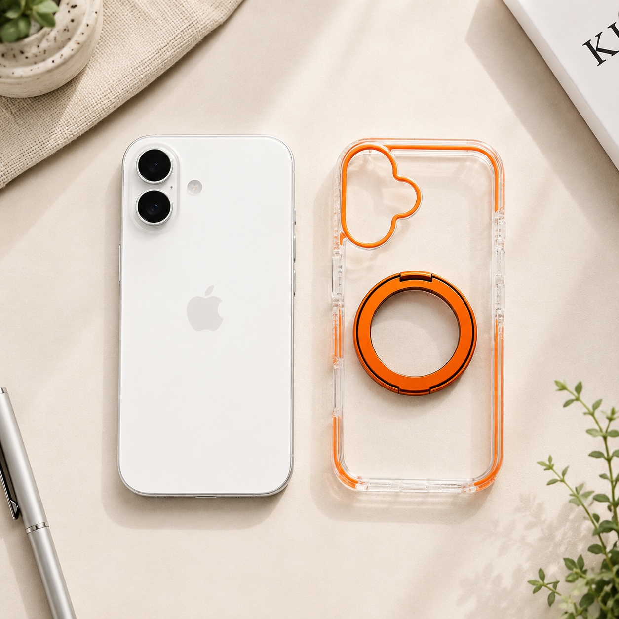 iPhone Magsafe 360 Rotating HaloGrip Clear Case