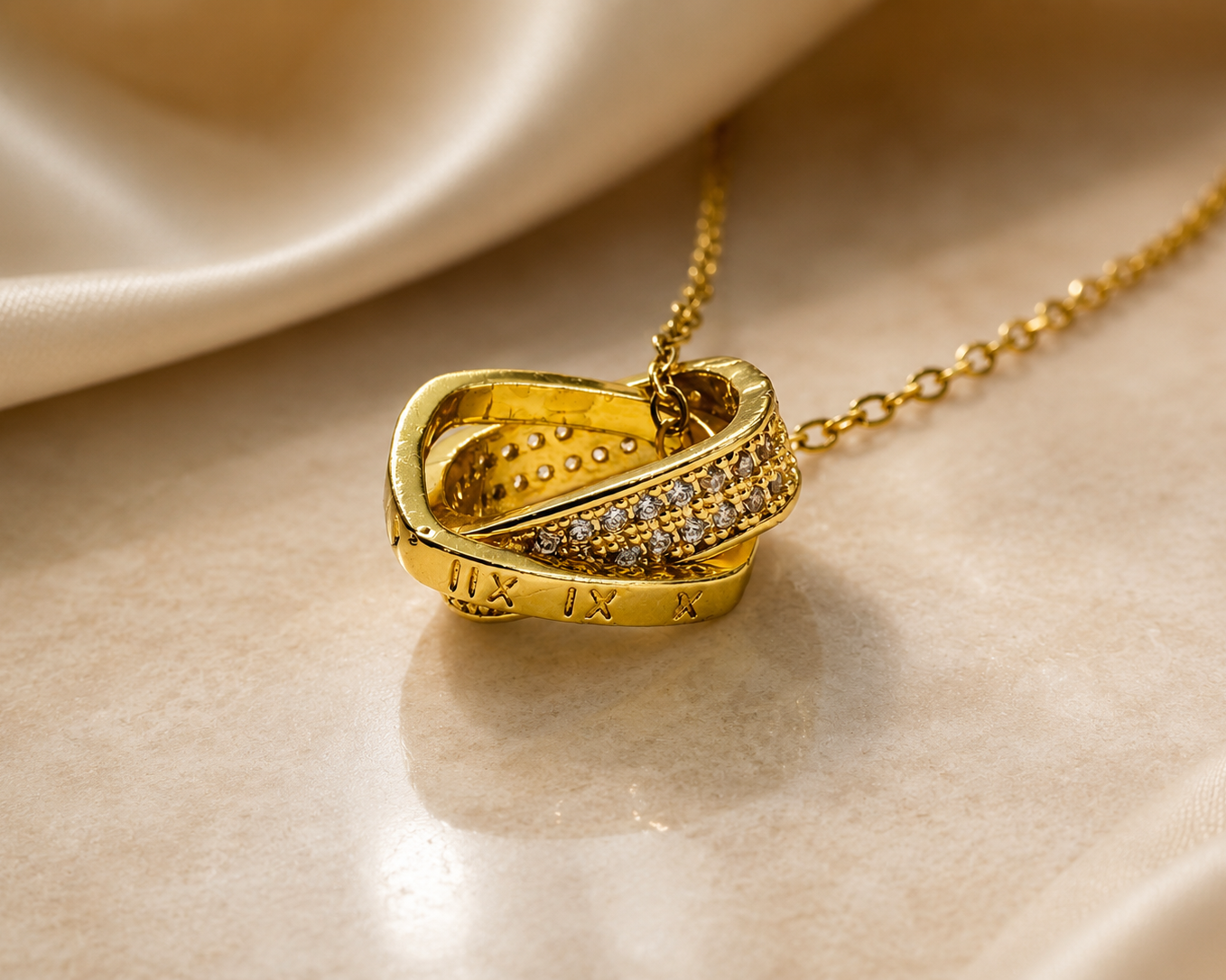 Gold Infinity Loop Necklace