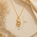 Golden Teddy Charm Necklace