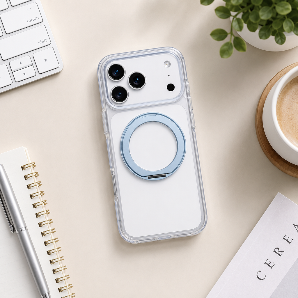 iPhone Magsafe 360 Rotating HaloGrip Clear Case
