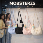 Mobsterzs Waterproof Nylon Crossbody Tote Bag (Black)