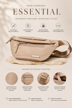 Drift Crossbody Fanny Bag (Beige)