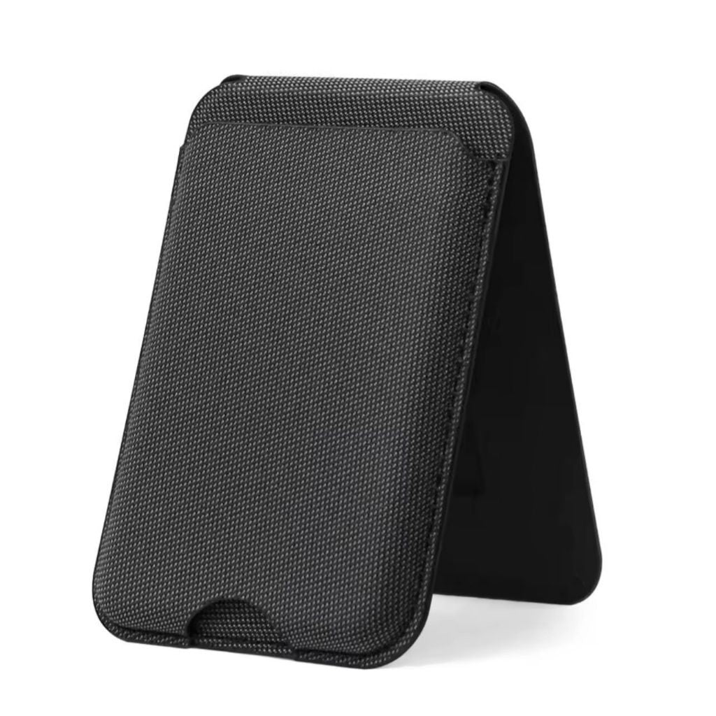 Slim Textile MagSafe Card Holder – 4 Cards | N52 Magnetic - Black