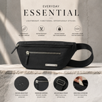 Drift Crossbody Fanny Bag (Black)
