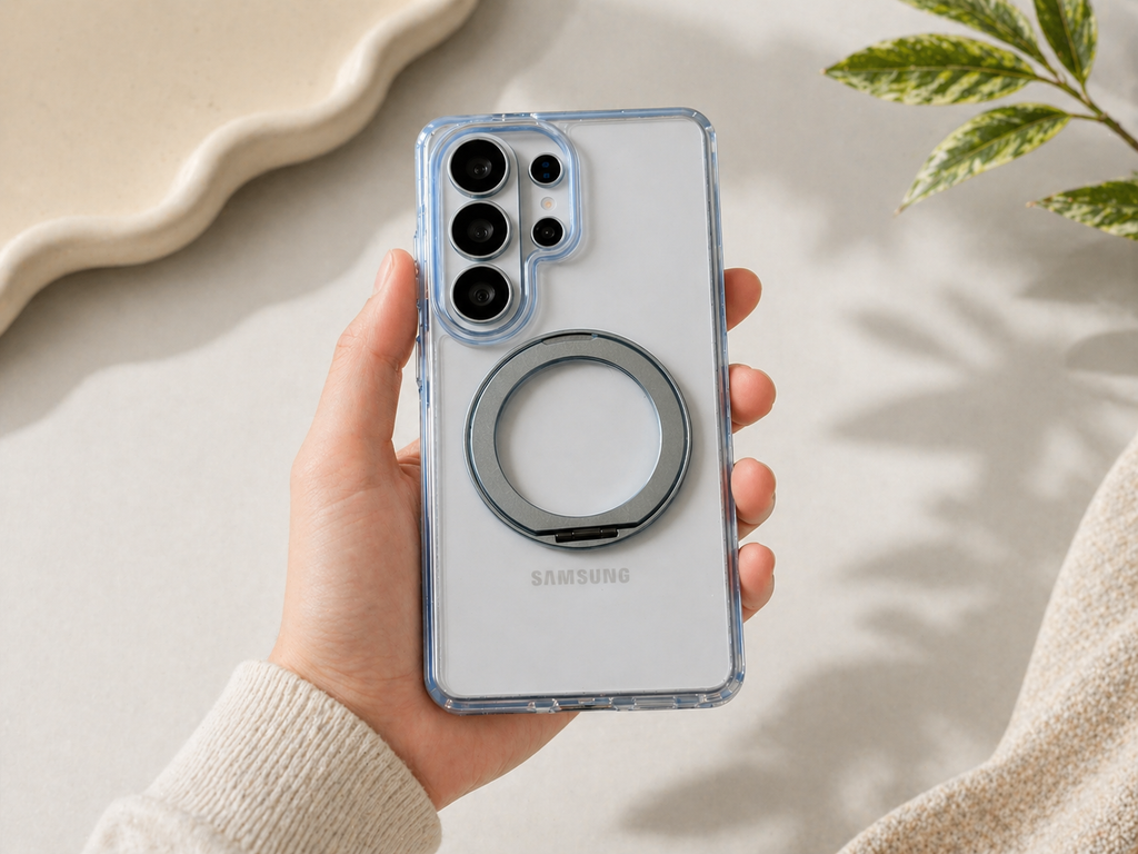 Samsung Magsafe 360 Rotating HaloGrip Clear Case