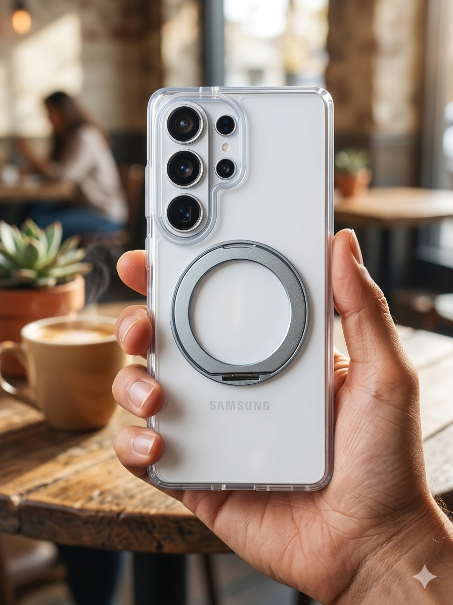 Samsung Magsafe 360 Rotating HaloGrip Clear Case
