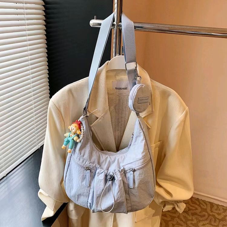 Mobsterzs Waterproof Nylon Crossbody Tote Bag (Blue)