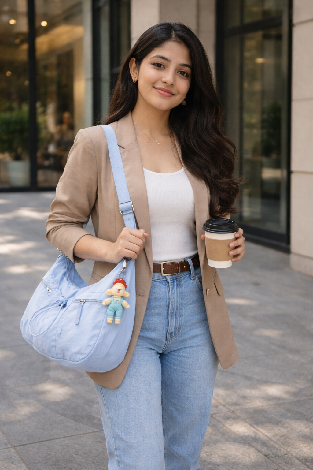 Mobsterzs Waterproof Nylon Crossbody Tote Bag (Blue)