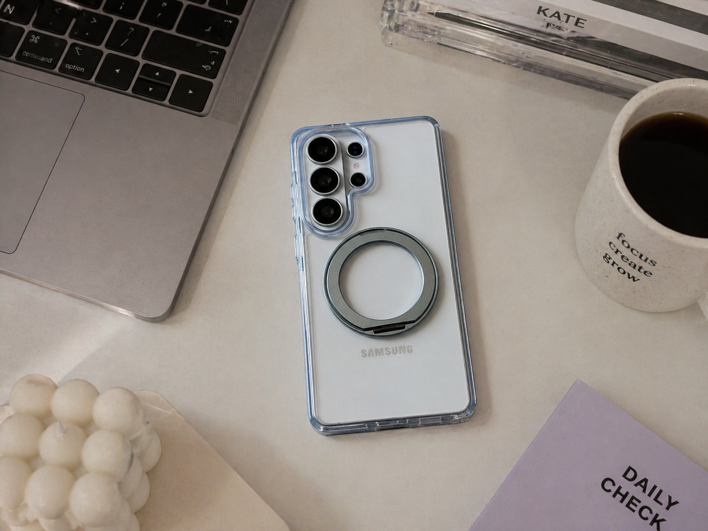 Samsung Magsafe 360 Rotating HaloGrip Clear Case