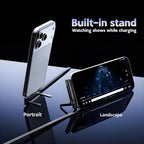 240W USB-C Fast Charging Cable with Foldable Stand – 90° Elbow Braided Type-C Cable for Gaming & Laptops