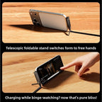 240W USB-C Fast Charging Cable with Foldable Stand – 90° Elbow Braided Type-C Cable for Gaming & Laptops