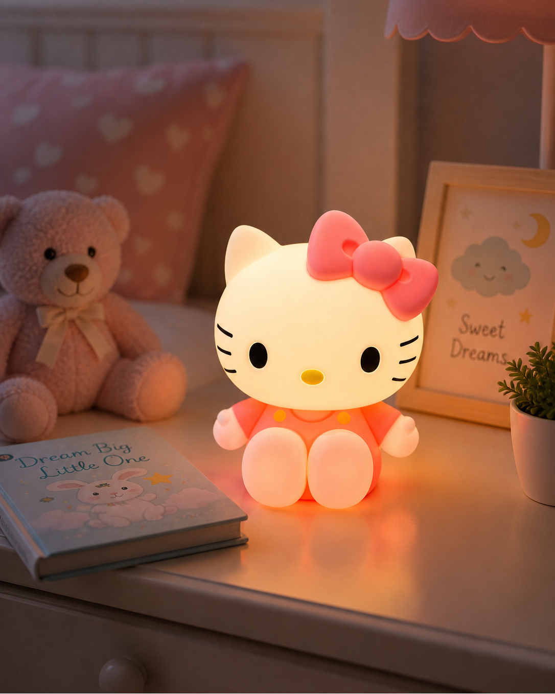 Hello Kitty Rechargeable Silicone LED Night Light | Touch Lamp