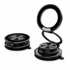 Magnetic Vacuum Phone Mount Holder – Ultra Thin, 20KG Hold, 360° Rotation (Black)