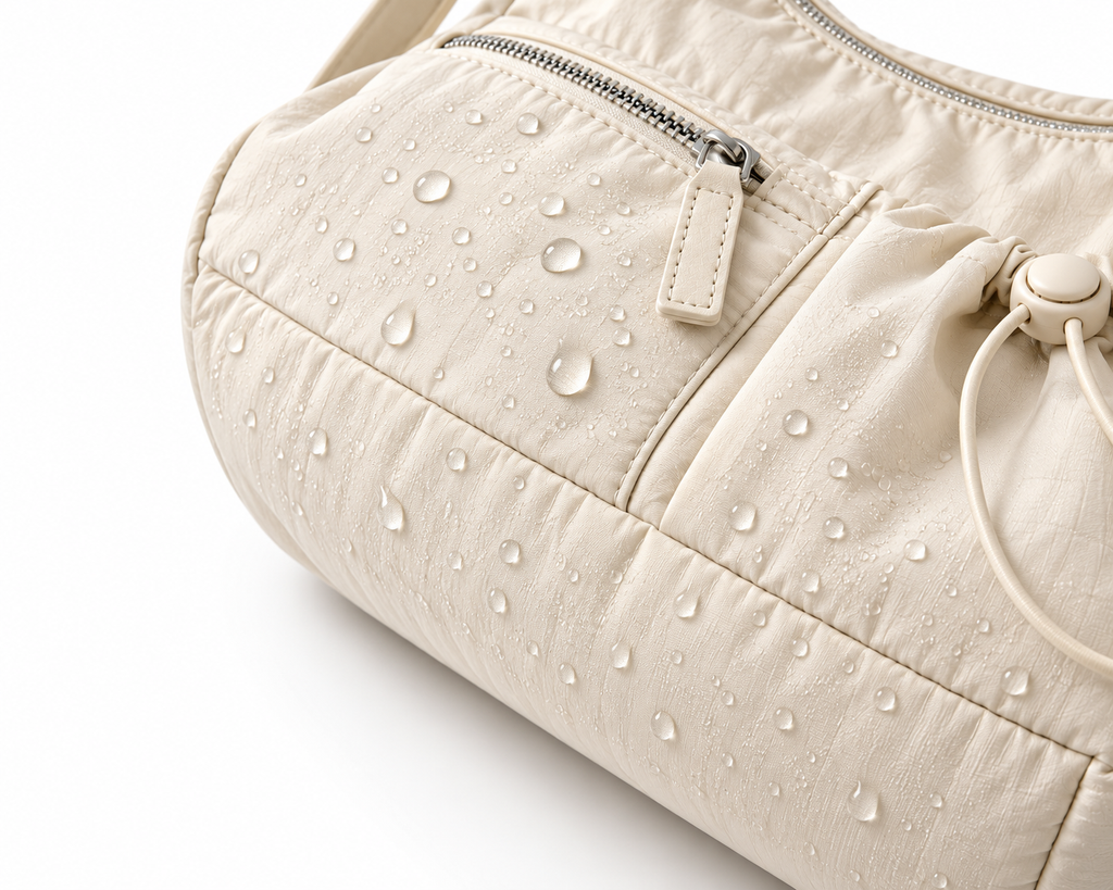 Mobsterzs Waterproof Nylon Crossbody Tote Bag (Off-White)