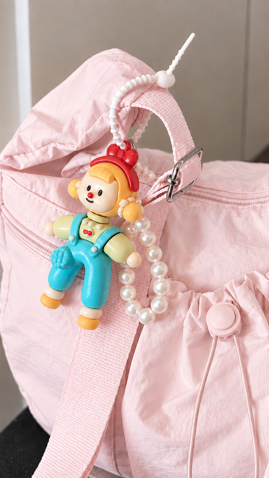 Mobsterzs Waterproof Nylon Crossbody Tote Bag (Pink)