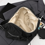 Mobsterzs Waterproof Nylon Crossbody Tote Bag (Black)