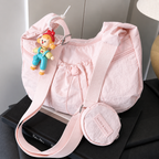 Mobsterzs Waterproof Nylon Crossbody Tote Bag (Pink)