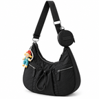 Mobsterzs Waterproof Nylon Crossbody Tote Bag (Black)