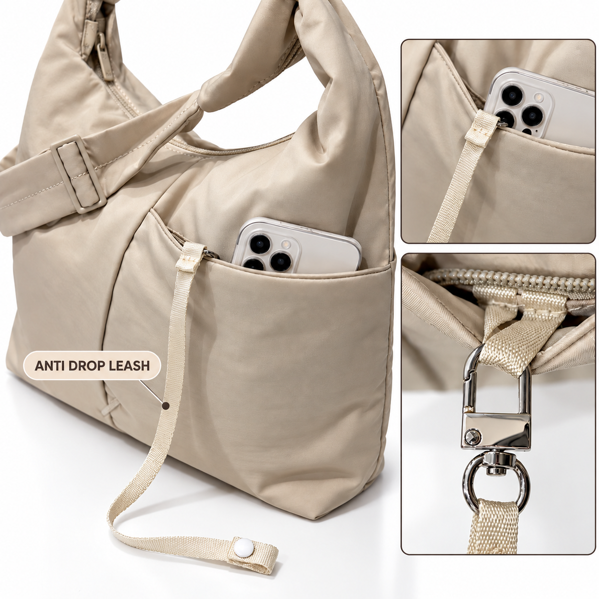 Hobo Bag (Sand Beige)