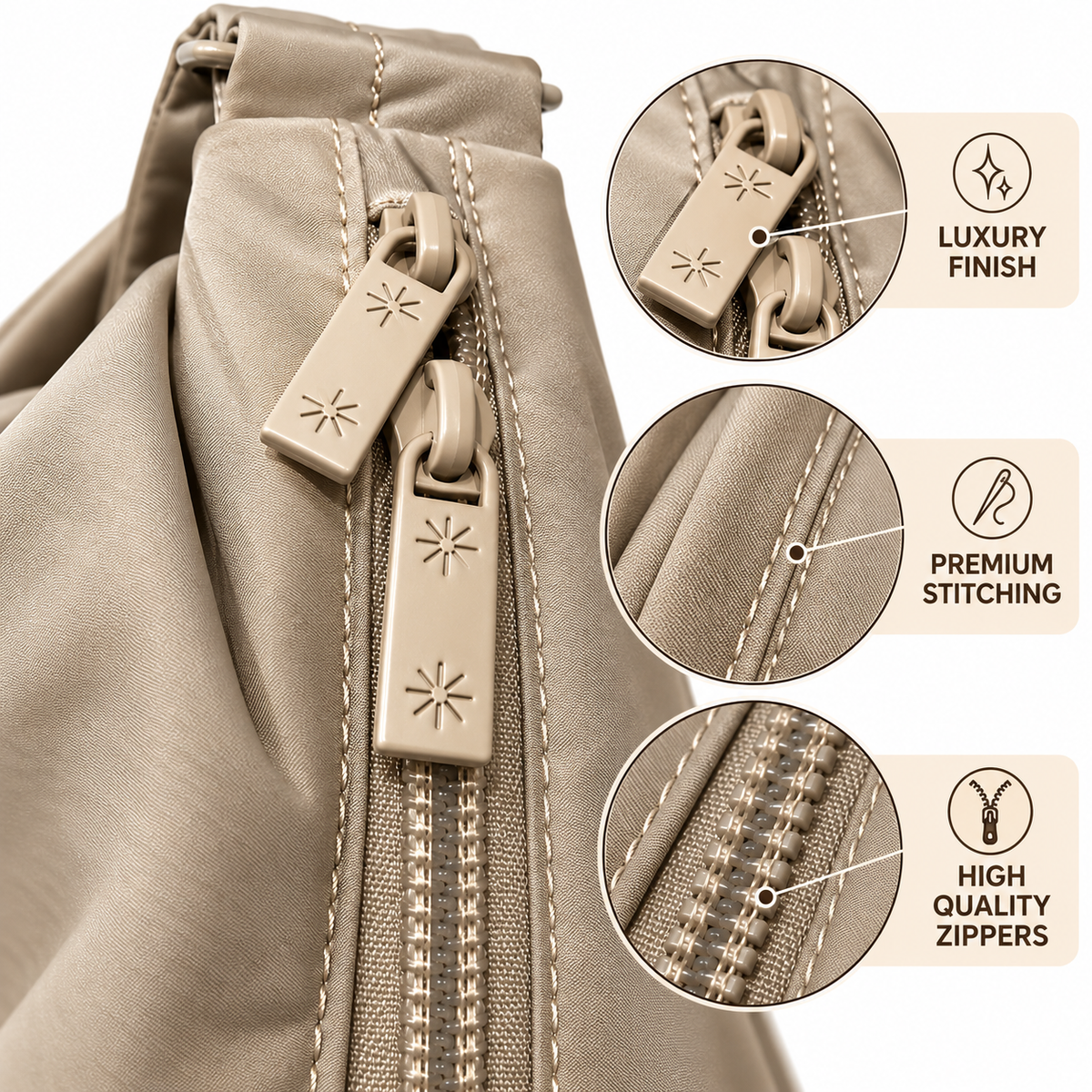 Hobo Bag (Sand Beige)