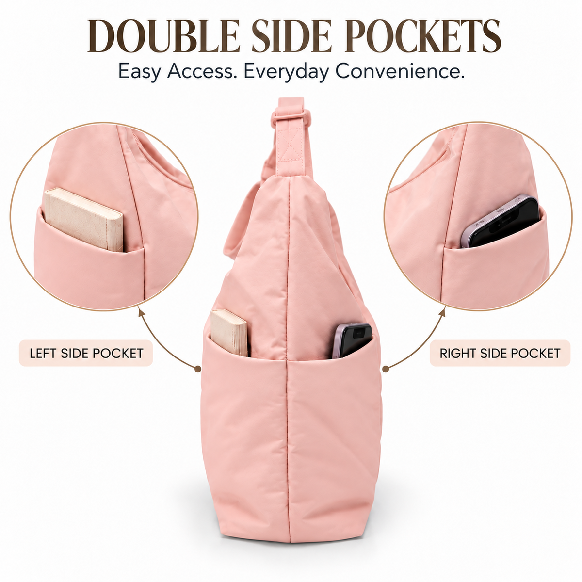 Hobo Bag (Blush Pink)