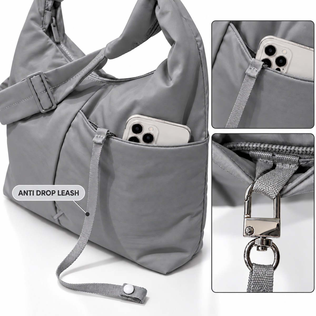 Hobo Bag (Ash Grey)