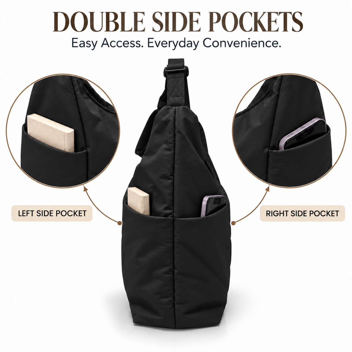 Hobo Bag (Midnight Black)