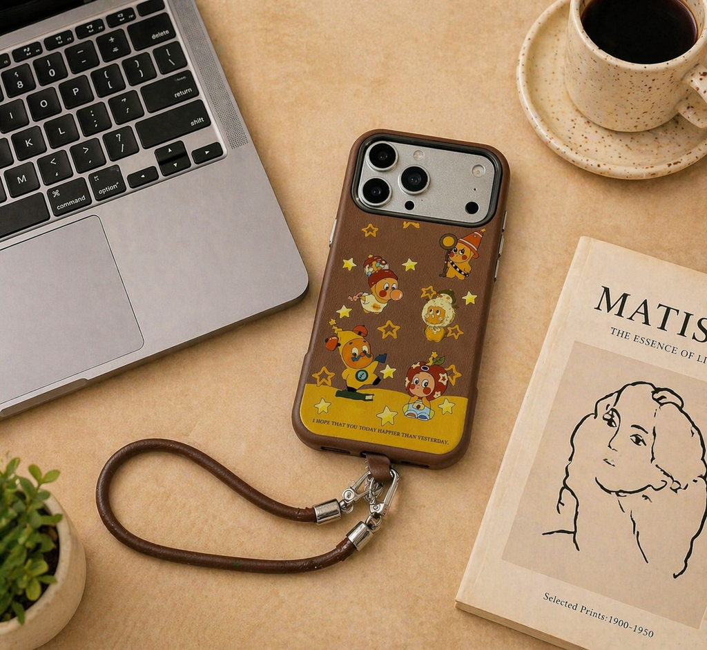Happy Stars Case with Wrist Lanyard