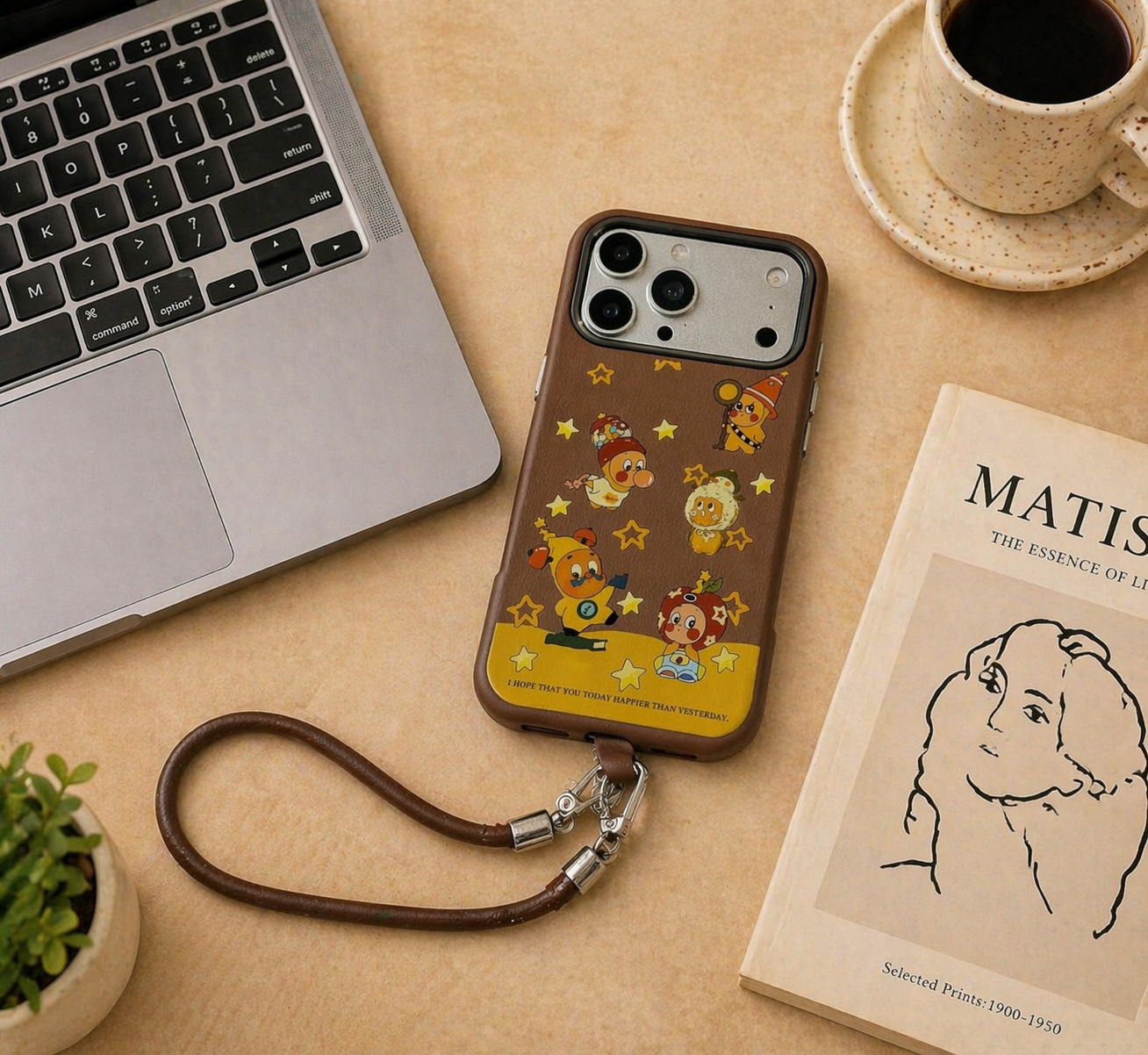 Happy Stars Case with Wrist Lanyard