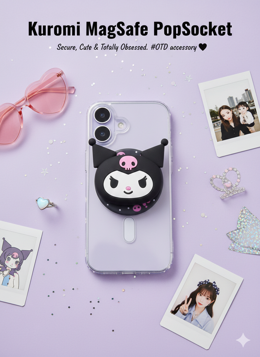 Kuromi Magnetic Grip & stand (Hello Kitty Series)