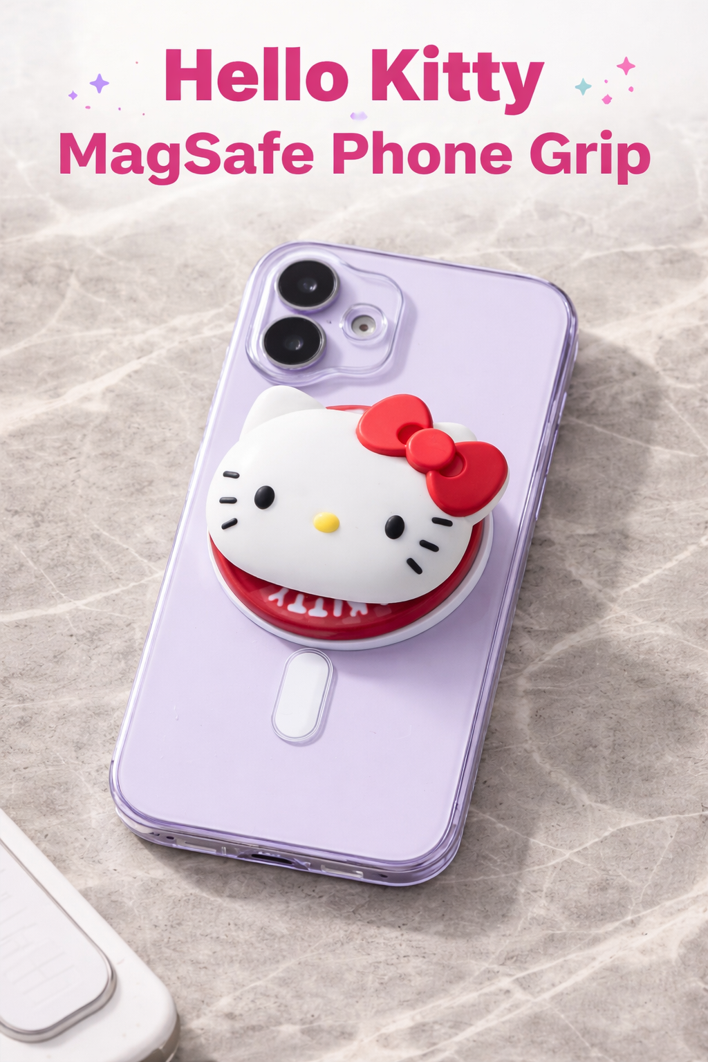 Hello Kitty -White - Magnetic Grip & stand (Hello Kitty Series)