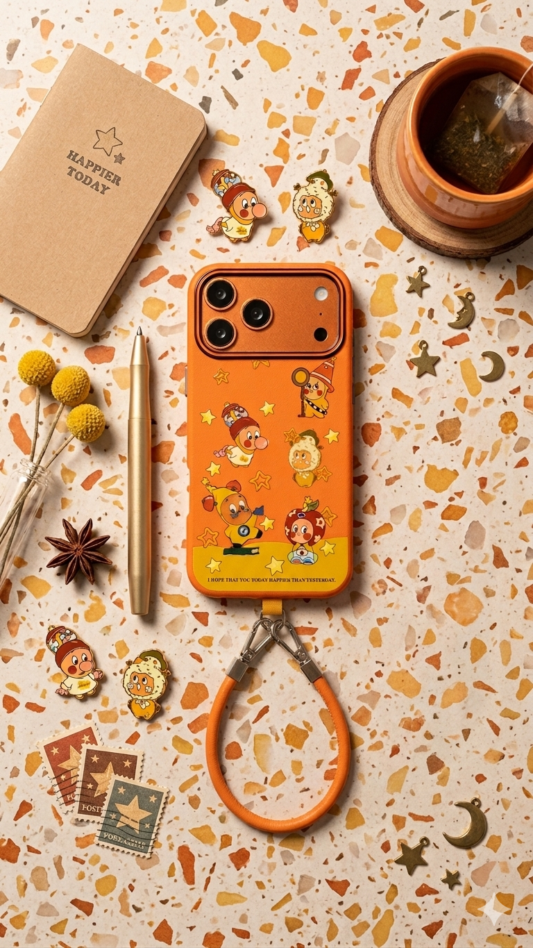 Happy Stars Case with Wrist Lanyard